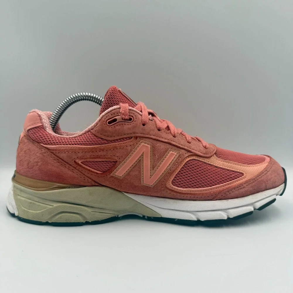 New Balance 990v4 Mens Size 9 Running Shoes Made in USA Sunrise M990SR4 Pink